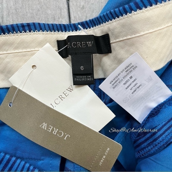 J.Crew NWT 2PC palm frond print silk top & matching linen pants *shop@iamwarrior - Picture 17 of 17